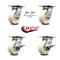 Service Caster 5 Inch Nylon Swivel Caster Swivel Locks 2 Brakes, 2PK SCC-35S520-NYB-BSL-2-SLB-2 - alternate 5